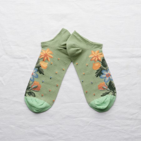 Ankle Sock Flower Tender Old Green